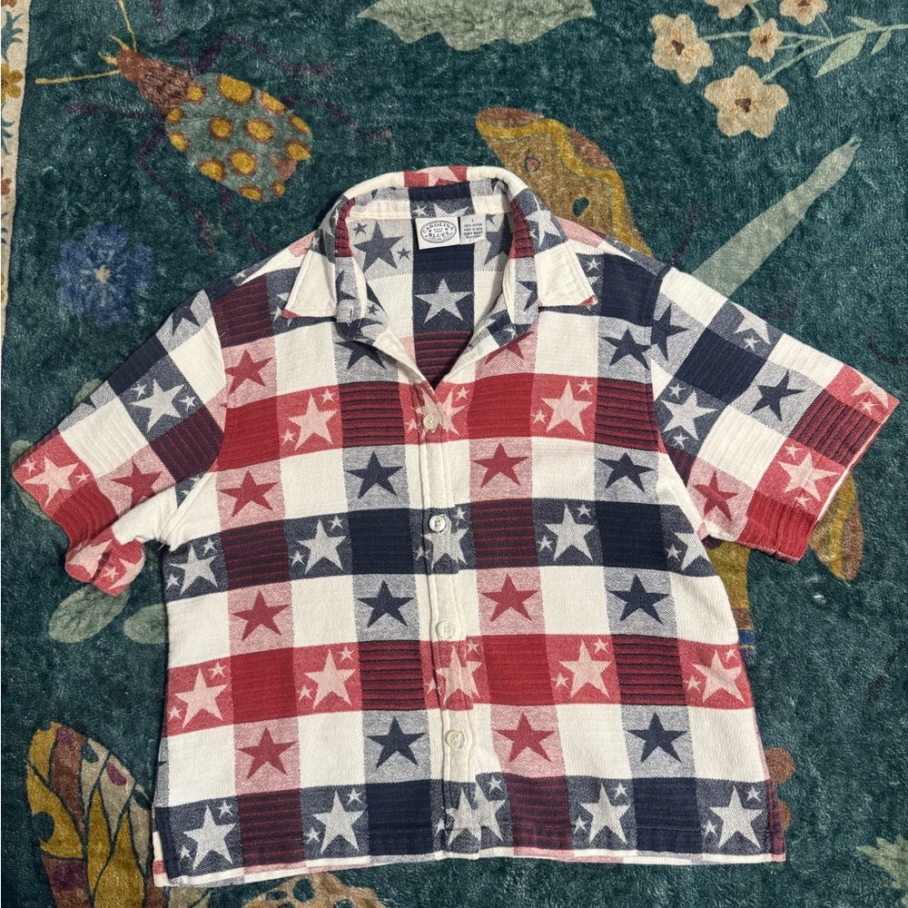 Vintage Red White and Blue Women’s Button Down